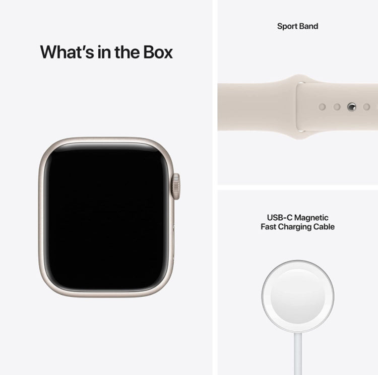 (New Open Box) Apple Watch Series 7 GPS Aluminum Case 41mm or 45mm with Starlight Sport Band (Model A2473) - Super Savings Technologies Co.,LTD (New Open Box) Apple Watch Series 7 GPS Aluminum Case 41mm or 45mm with Starlight Sport Band (Model A2473) - Super Savings Technologies Co.,LTD